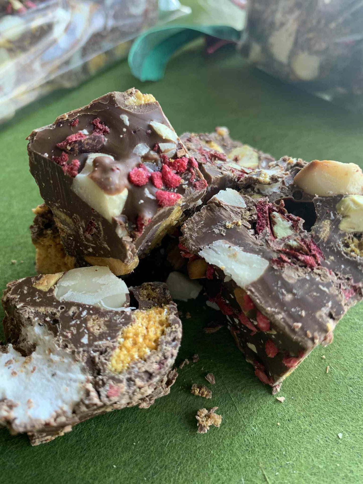 Davidson Plum & Macadamia Rocky Road Bites